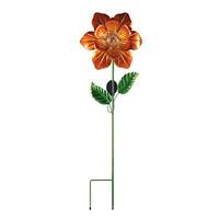 View 44" Solar Orange Coil Flower Sunset Vista Designs Stake