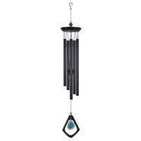 View 33" Mystic Blue Agate Stone Chime Wind Chime