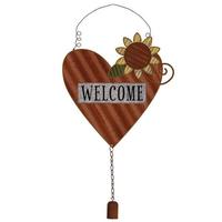 Sunset Vista Designs 24" Rust Heart Dangler Garden Bell