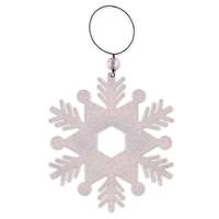 Sunset Vista Designs 7" Silver Glitter Snowflake Ornament