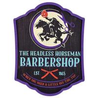 Sunset Vista Designs Barber Shop Sign Purple Sunset Vista Designs Wall Decor