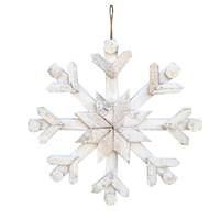 Sunset Vista Designs 18" White Wood Snowflake Sunset Vista Designs Wall Decor