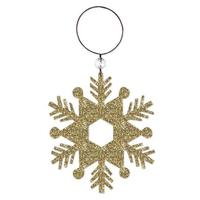 Sunset Vista Designs 7.25" Gold Glitter Snowflake Ornament