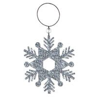 Sunset Vista Designs 7.25" White Glitter Snowflake Ornament
