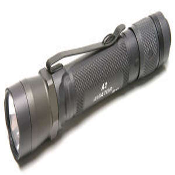 AVIATOR Olive Drab 1.13" Bezel Dual Output Blue LED/Incandescent Flashlight with Clip (Batteries Inc