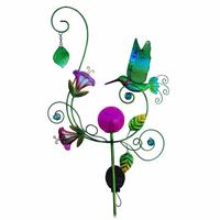 Sunset Vista Designs Solar Green/Pink Hummingbird Sunset Vista Designs Stake