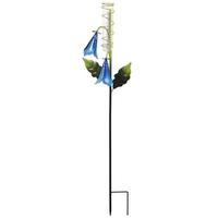 Sunset Vista Designs Blue Trumpet Flower Rain Gauge Garden Stake