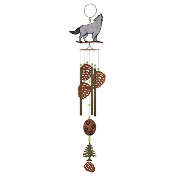 36" Rustic Wolf Chime Wind Chime
