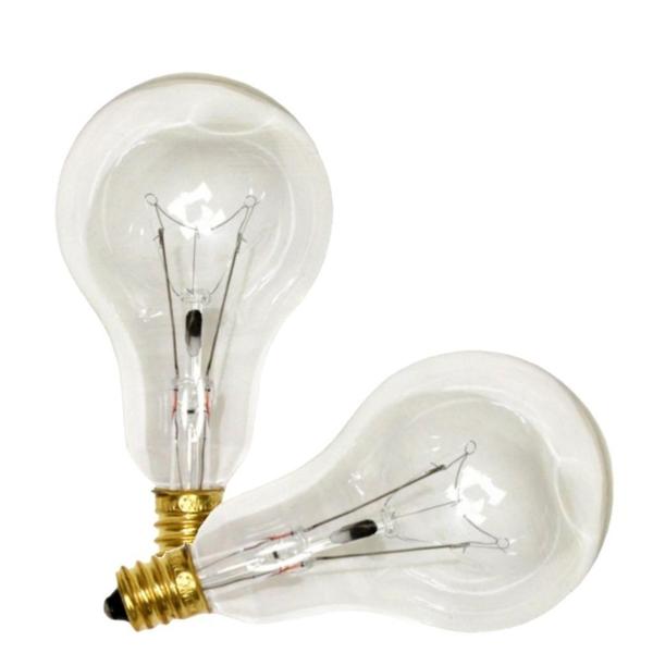 40 watt 120 volt A15 Candelabra Screw Base Clear (2 pack)