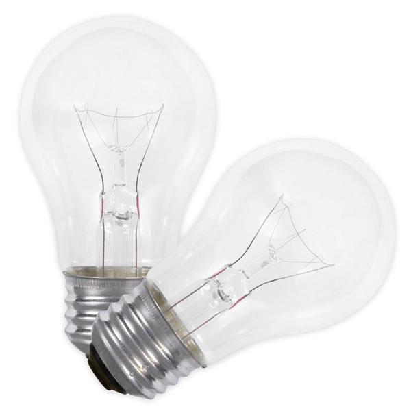 40 watt 120 volt A15 Medium Screw Base 2850K Warm White Long Life Clear (2 pack)