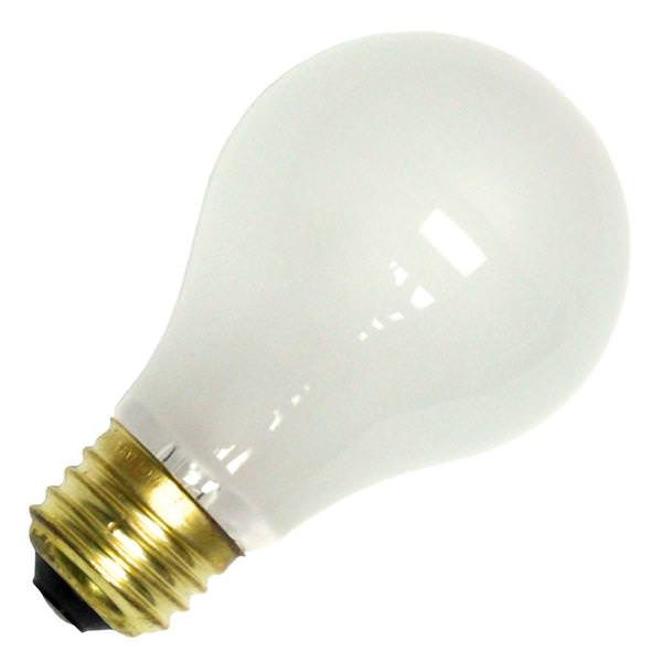 50 watt 75 volt A19 Medium Screw Base 2850K Warm White Rough Service Inside Frosted
