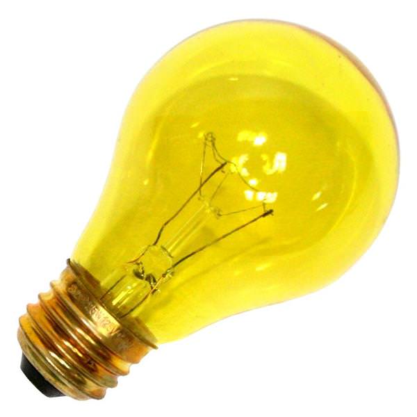 25 watt 125 volt A19 Medium Screw Base Yellow