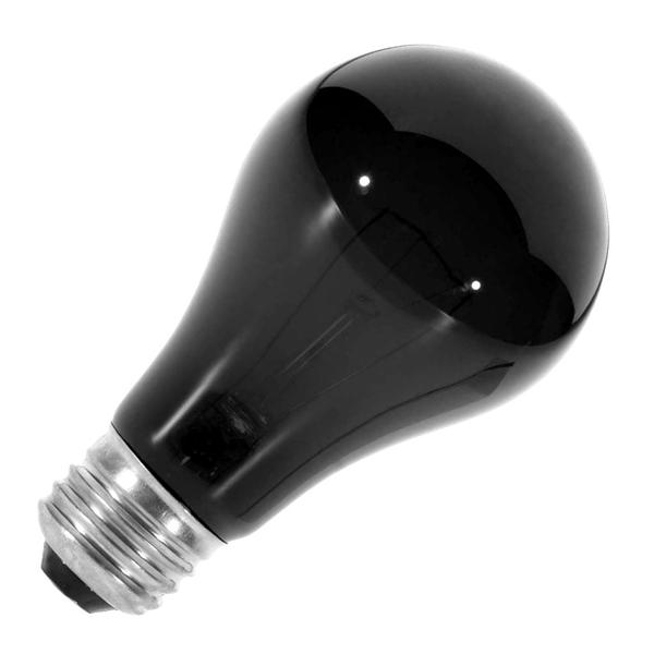 75 watt 120 volt A19 Medium Screw Base Black Light Blue