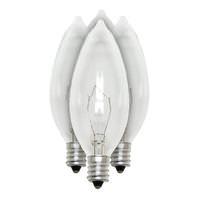 Sylvania 15 watt 120 volt B10 Candelabra Screw Base Warm White Clear Double Life Torpedo Tip Incandescent (4 Pack)