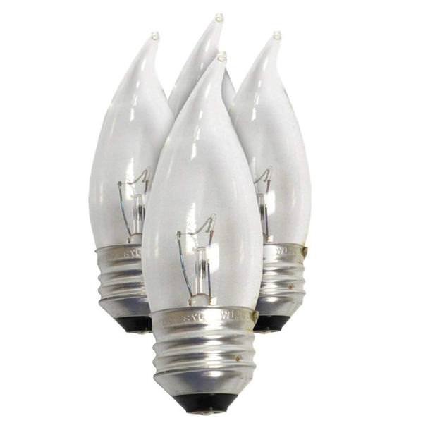 25 watt 120 volt 2850K B10 Medium Screw Base 2850K Warm White (4 pack)