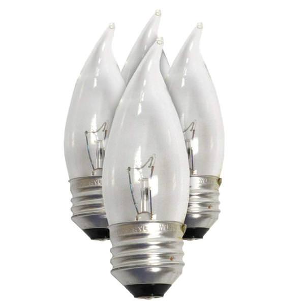 40 watt 120 volt B10 Medium Screw Base 2850K Warm White (4 pack)