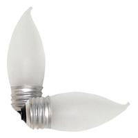 Sylvania 25 watt 120 volt B10 Medium Screw Base Frosted (2 pack)