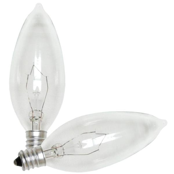 15 watt 120 volt B10 Candelabra Screw Base 2850K Warm White (2 pack)