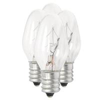 Sylvania 4 watt 120 volt C7 Candelabra Screw Base Clear Night Light (4 pack)