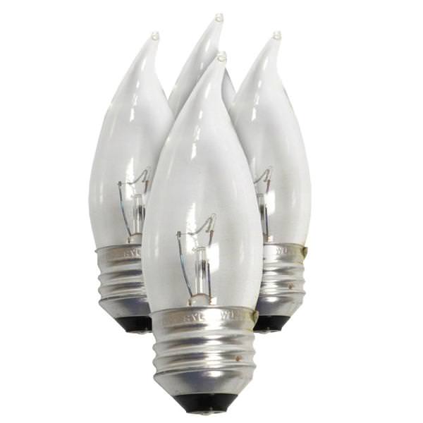 40 watt 120 volt B10 Medium Screw Base 2850K Warm White Dimmable (4 Pack)