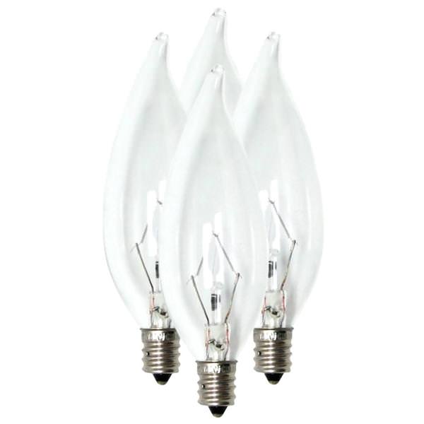 40 watt 120 volt B10 Candelabra Screw Base 2850K Warm White (4 pack)