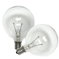 Sylvania 25 watt 120 volt G16.5 Candelabra Screw Base 2850K Warm White Clear (2 pack)