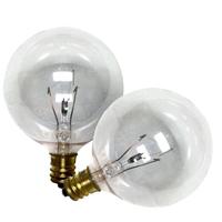 Sylvania 60 watt 120 volt G16.5 Candelabra Screw Base 2850K Warm White Clear (2 pack)