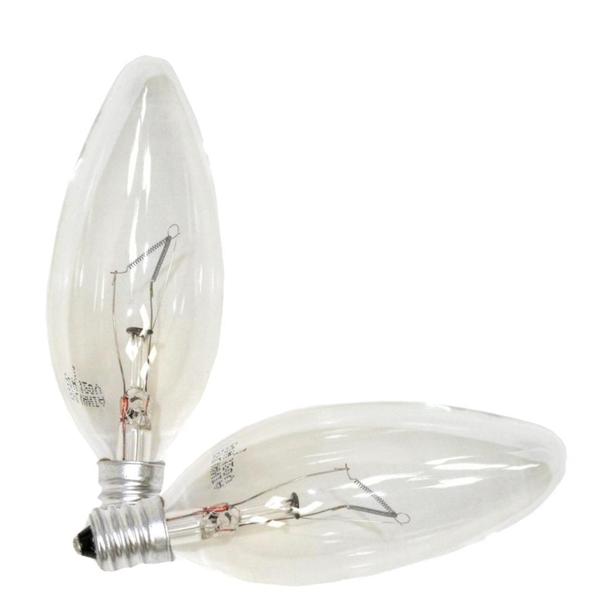 25 watt 120 volt B10 Candelabra Screw Base 2850K Warm White (2 pack)