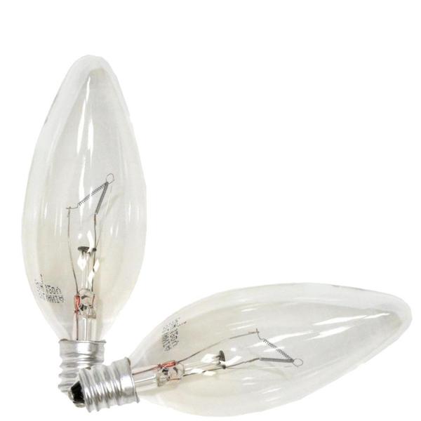 60 watt 120 volt B10 Candelabra Screw Base 2850K Warm White (2 pack)