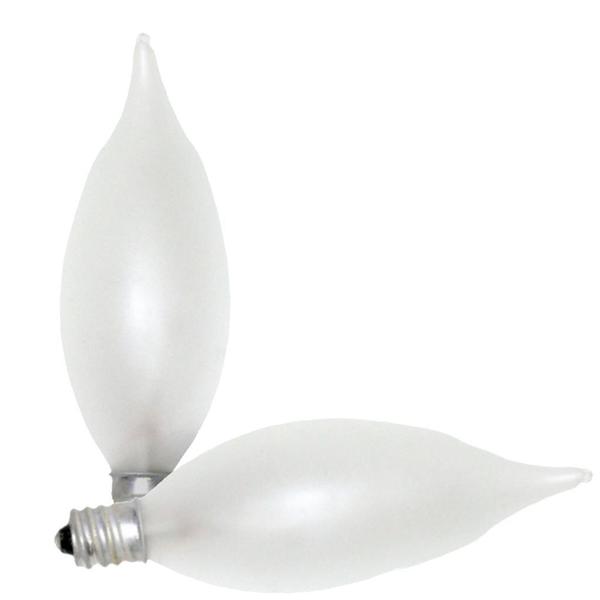 40 watt 120 volt B10 Candelabra Screw Base Frosted (2 pack)