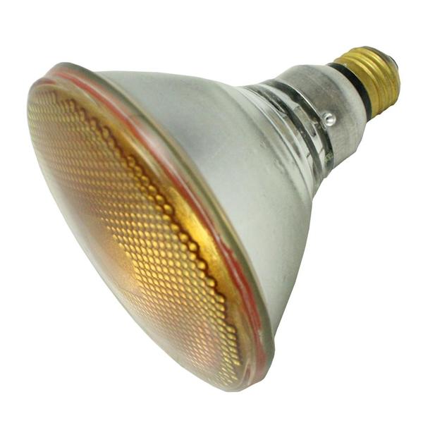 100 watt 120 volt PAR38 Medium Screw Base Yellow Coated Flood