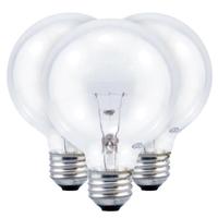 Sylvania 40 watt 120 volt G25 Medium Screw Base 2850K Warm White Clear (3 Pack)