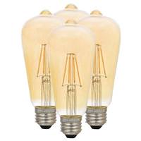 Sylvania 6.5 watt 120 volt ST19 Medium Screw Base 2175K Amber Dimmable LED (4 pack)