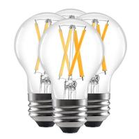 View 8 watt 120 volt A19 Medium Screw Base 2700K Warm White Dimmable LED (4 pack)