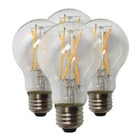 Sylvania 8 watt 120 volt A19 Medium Screw Base 2700K Warm White Dimmable LED (4 pack)
