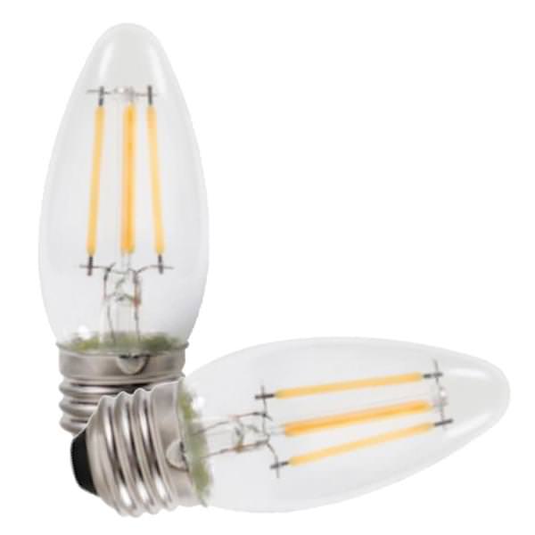 5.5 watt 120 volt B10 Medium Screw Base 2700K Warm White Dimmable LED (2 Pack)