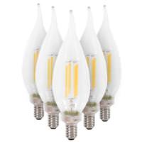 Sylvania 4 watt 120 volt B10 Candelabra Screw Base 5000K Daylight Dimmable Bent Tip LED (6 Pack)