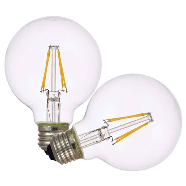 4.5 watt 120 volt G25 Medium Screw Base 5000K Daylight Clear Dimmable LED (2 Pack)