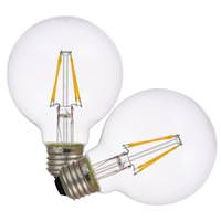 Sylvania 8 watt 120 volt G25 Medium Screw Base 5000K Daylight Clear Dimmable LED (2 pack)