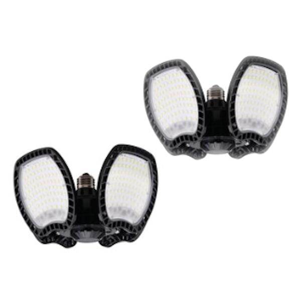 60 watt 120 Volt Medium Screw Black 6500K Daylight LED Garage Light (2 Pack)