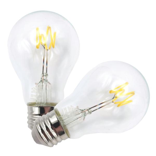 9 watt 120 volt A19 Medium Screw Base 2700K Warm White Dimmable Crown Filament LED (2 Pack)