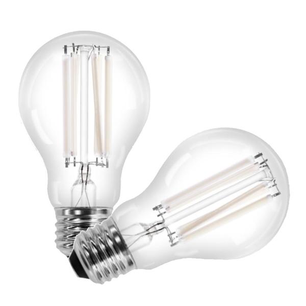 6.5 watt 120 volt A19 Medium Screw Base 2700K Warm White Dimmable White Filament LED (2 Pack)