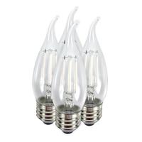 Sylvania 5.5 watt 120 volt B10 Medium Screw Base 5000K Daylight Dimmable White Filament LED (4 Pack)