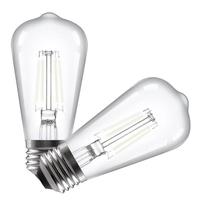 Sylvania 5.5 watt 120 volt ST15 Medium Screw Base 2700K Warm White Dimmable White Filament LED (2 Pack)