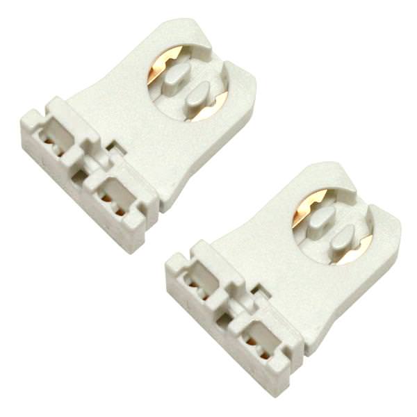 Medium Bi Pin Turn Type Fluorescent Lampholder Socket (2 pack)