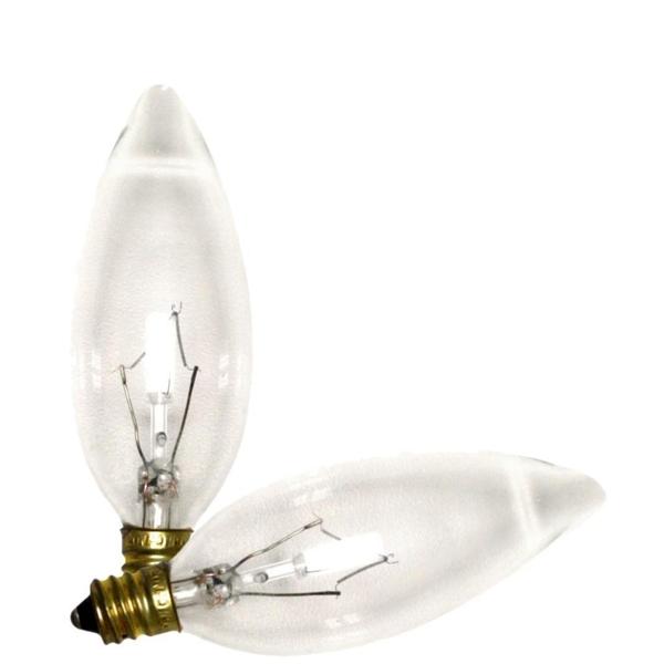 40 watt 120 volt B11 Candelabra Screw Base 2850K Warm White Clear Halogen (2 pack)