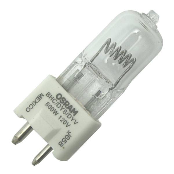 600 watt 120 volt T6 Bi-Pin Base #BHC/DYS/DYV
