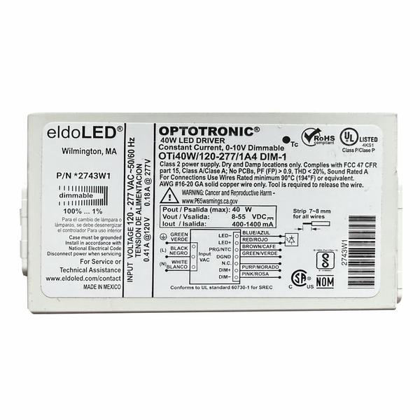 40 watt 120/277 volt Dimmable LED Power Supply