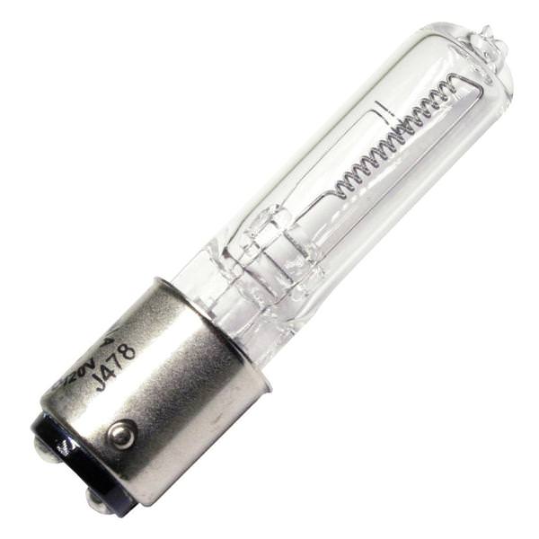 150 watt 120 volt T4 Double Contact Bayonet Base Natural White Clear