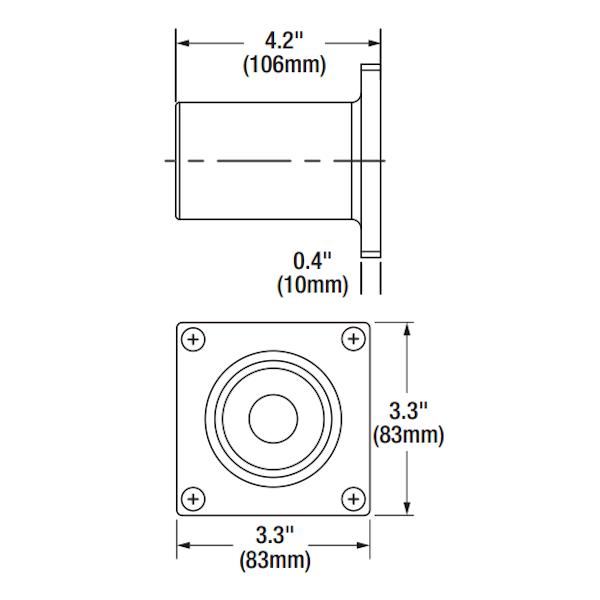Area Light Fixture Wall Tenon Mount